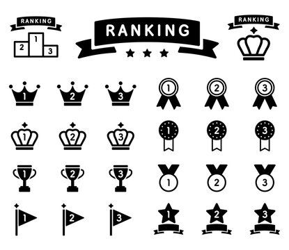 ランキングのアイコンのセット 順位 イラスト Stock Vector Adobe Stock