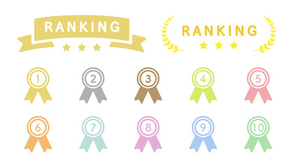 ランキングのアイコンのセット 順位 イラスト Wall Mural Yugoro