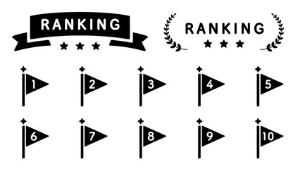 ランキングのアイコンのセット／順位／イラスト