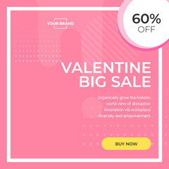 Fototapeta premium Valentine sale heart sale social media