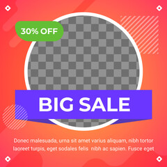 big sale fashion social media banner with photo