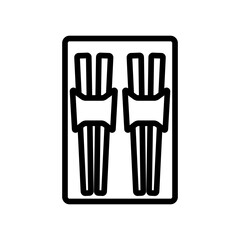 chopstick kitchen ware set icon vector. chopstick kitchen ware set sign. isolated contour symbol illustration