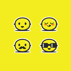 Cute lemon character vector