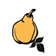 Pear pattern.Image on a white background.