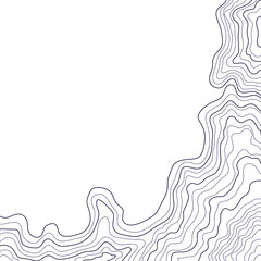 topographic map abstract height lines isolated on white background vector