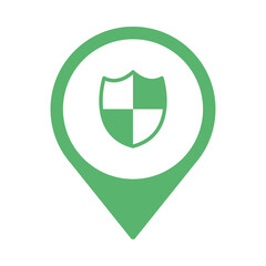 security shield guard isolated icon