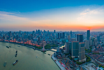 Fototapeta na wymiar City night view of Shanghai, China