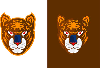 tiger head esport mascot logo design