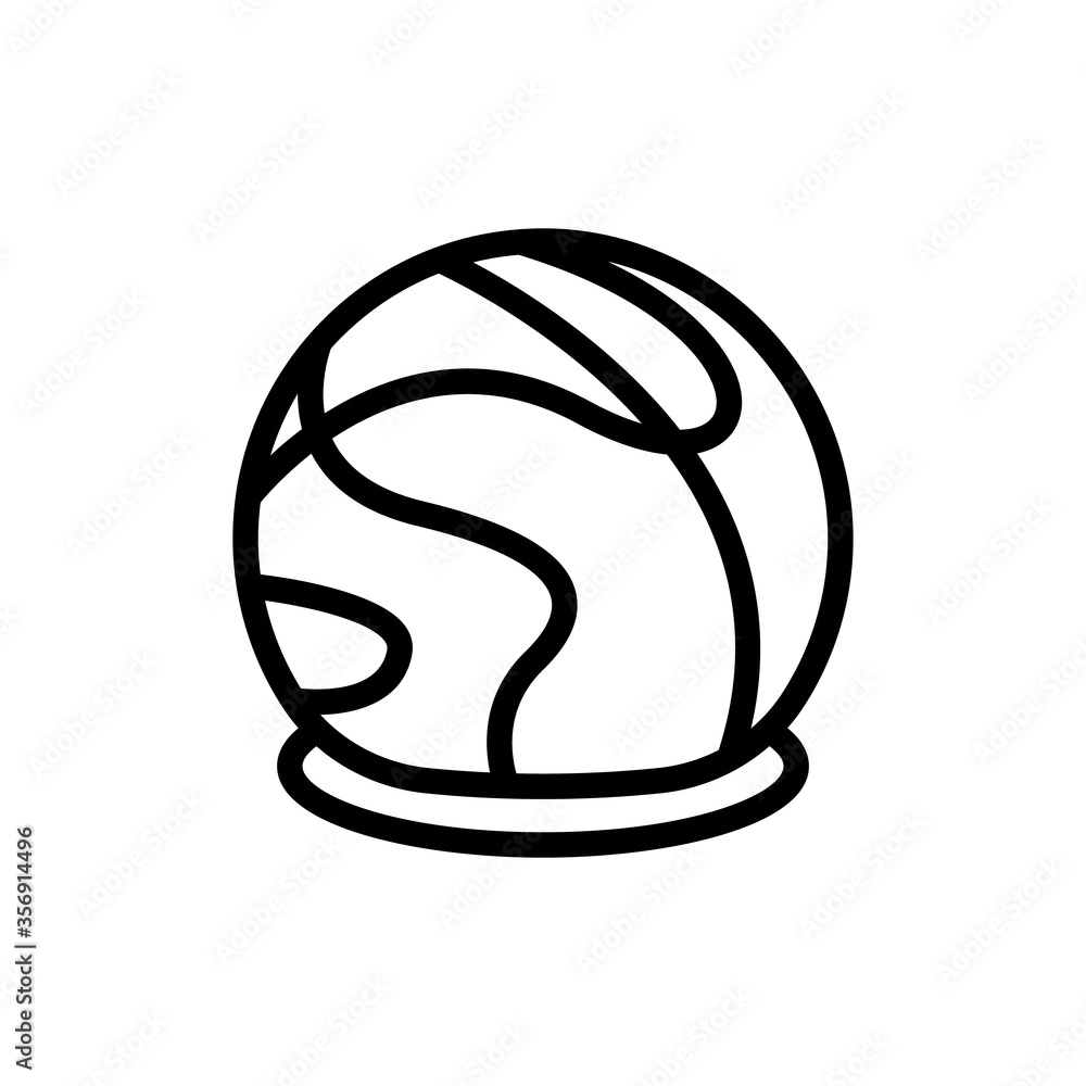 Poster chocolate in sphere form icon vector. chocolate in sphere form sign. isolated contour symbol illustr
