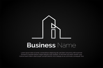 Naklejka premium Logo Template Building Monogram B