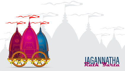 vector illustration of Ratha Yatra. Lord Jagannath