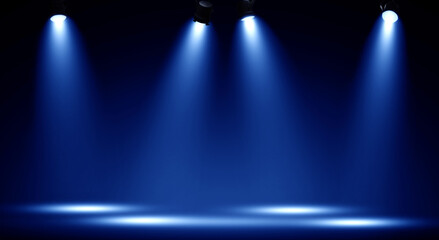 Spotlights illuminate empty stage