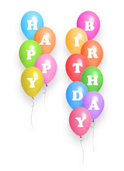 Happy Birthday. Color balloons