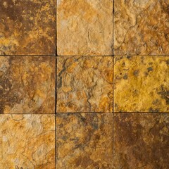 Gold slate tile with natural cleft, rugged texture and mottled pattern