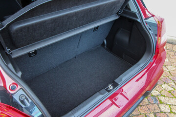 Compact hatchback trunk area