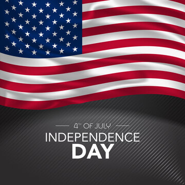 USA happy independence day greeting card, banner, vector illustration