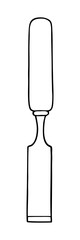 ISOLATED ILLUSTRATION OF A CHISEL ON A WHITE BACKGROUND