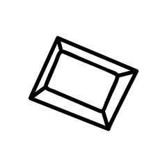chocolate piece icon vector. chocolate piece sign. isolated contour symbol illustration