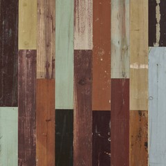 Multicolored aged weathered wood wall and floor panel seamless texture