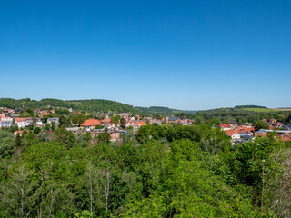 Panoramablick auf Camburg Dornburg in Th&uuml;ringen