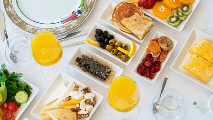 Healthy organic Turkish Mediterranean Breakfast
