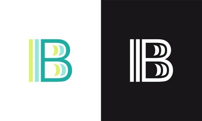 letter B vector line concept design minimalist logo