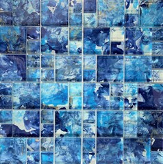 Seamless glass mosaic tile texture with ink splash effect and smooth finish can be used for Pool, Backsplash, Bathroom