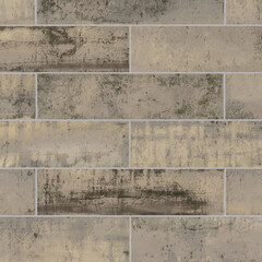 Seamless Grey industrial ceramic tile with gloss finish and rustic effect