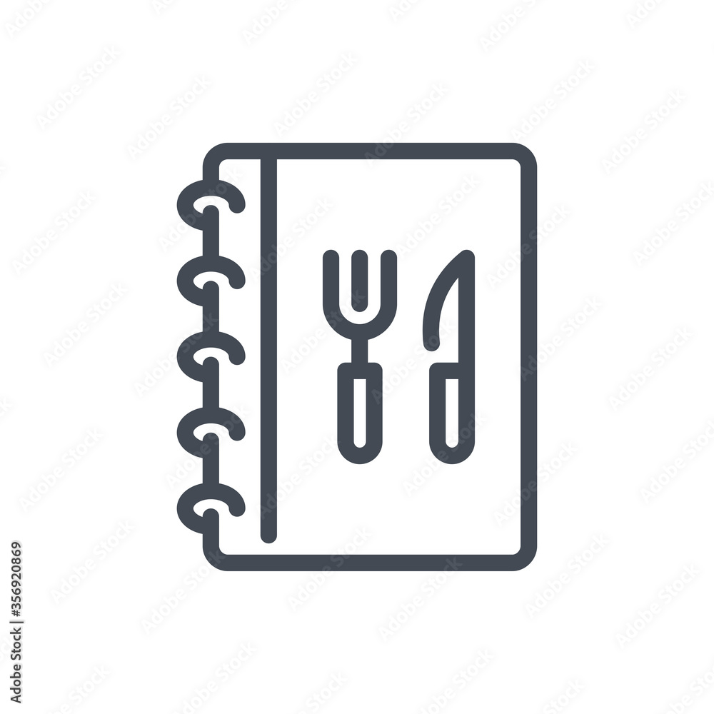 Poster menu line icon. list of product vector outline sign.