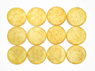crackers isolate on white background with copy space.