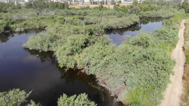 Zeta Swamp Nature Reserve in the east of Hadera Israel
