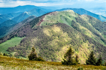 Osnica hill from Stoh, Little Fatra, Slovakia, springtime scene