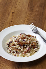radicchio al risotto, italian cuisine