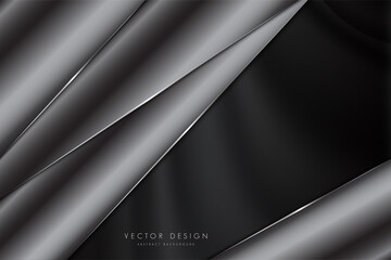     Abstract background luxury of gray metallic modern design vector illustration.