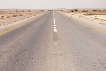 Road through the Negev desert
