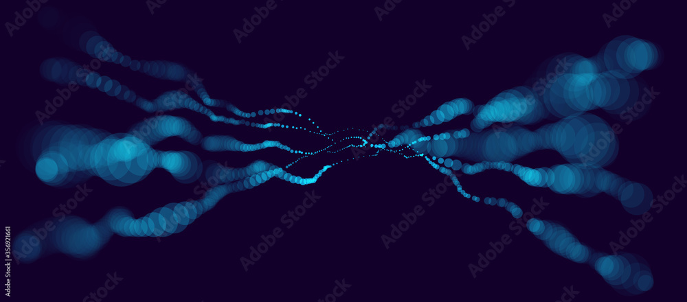 Poster bright blurred lights vector transparent effect illustration, abstract bokeh background with depth o