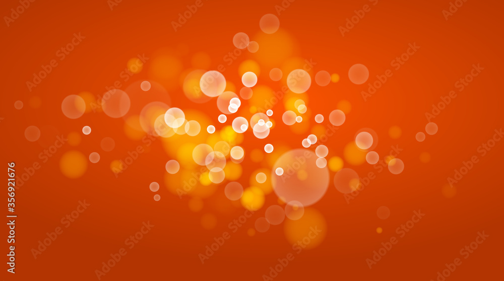 Poster bright blurred lights vector transparent effect illustration, abstract bokeh background with depth o