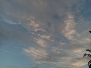 white and black clouds were seen late into the