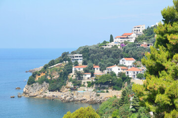 Fototapeta na wymiar Montenegro, the old city of Ulcinj on the Mediterranean coast in summer