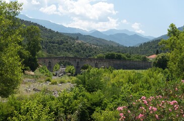 Naklejka na ściany i meble Brücke am le Golo in Ponte Leccia auf Korsika