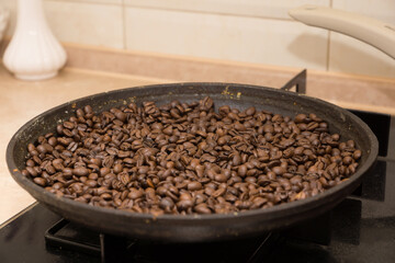 freshly roasted coffee beans