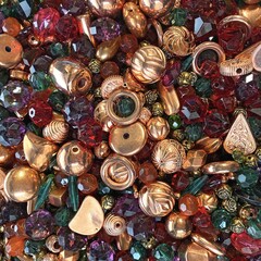 Vintage Metal And Acrylic Bead Mix