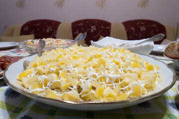 salad from a mixture of various products