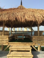 Fototapeta na wymiar tropical beach hut