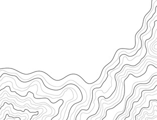 topographic map abstract height lines isolated on white background vector