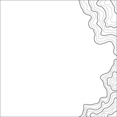 topographic map abstract height lines isolated on white background vector