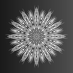 Obraz premium luxury ornamental mandala background design, background in white and black color