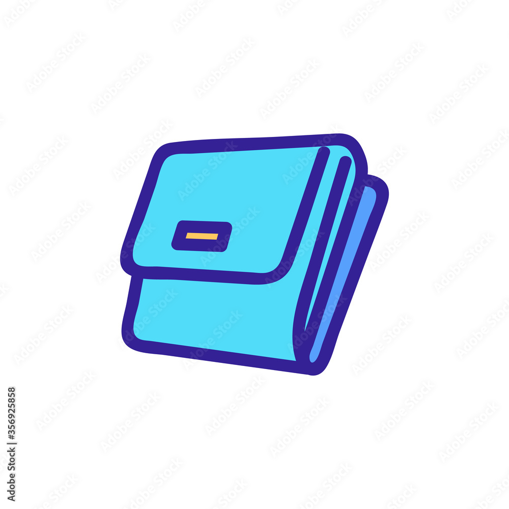 Poster wallet for banknote and coin icon vector. wallet for banknote and coin sign. isolated color symbol i