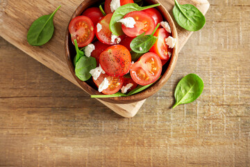 Homemade healthy fresh salad