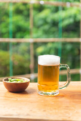 枝豆とビール